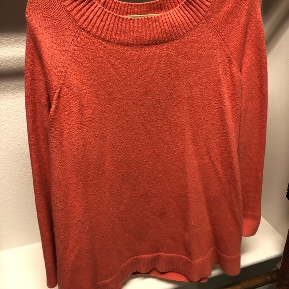 LOFT coral soft TUNIC sweater - Picture 2 of 3